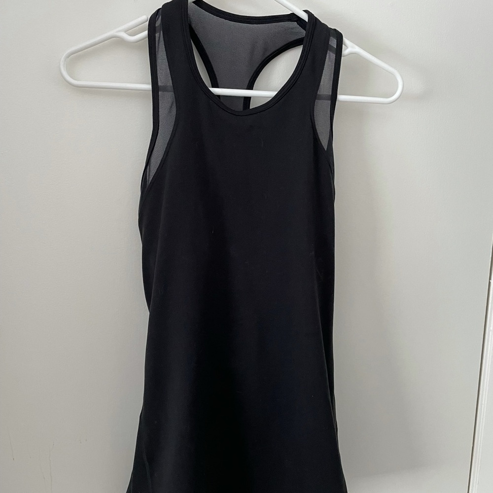 Black new balance workout top with built in bra